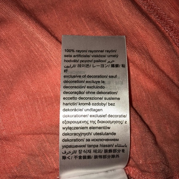 Calvin Klein Coral/Melon Chain Detail Top SzXL ECU - Picture 6 of 8